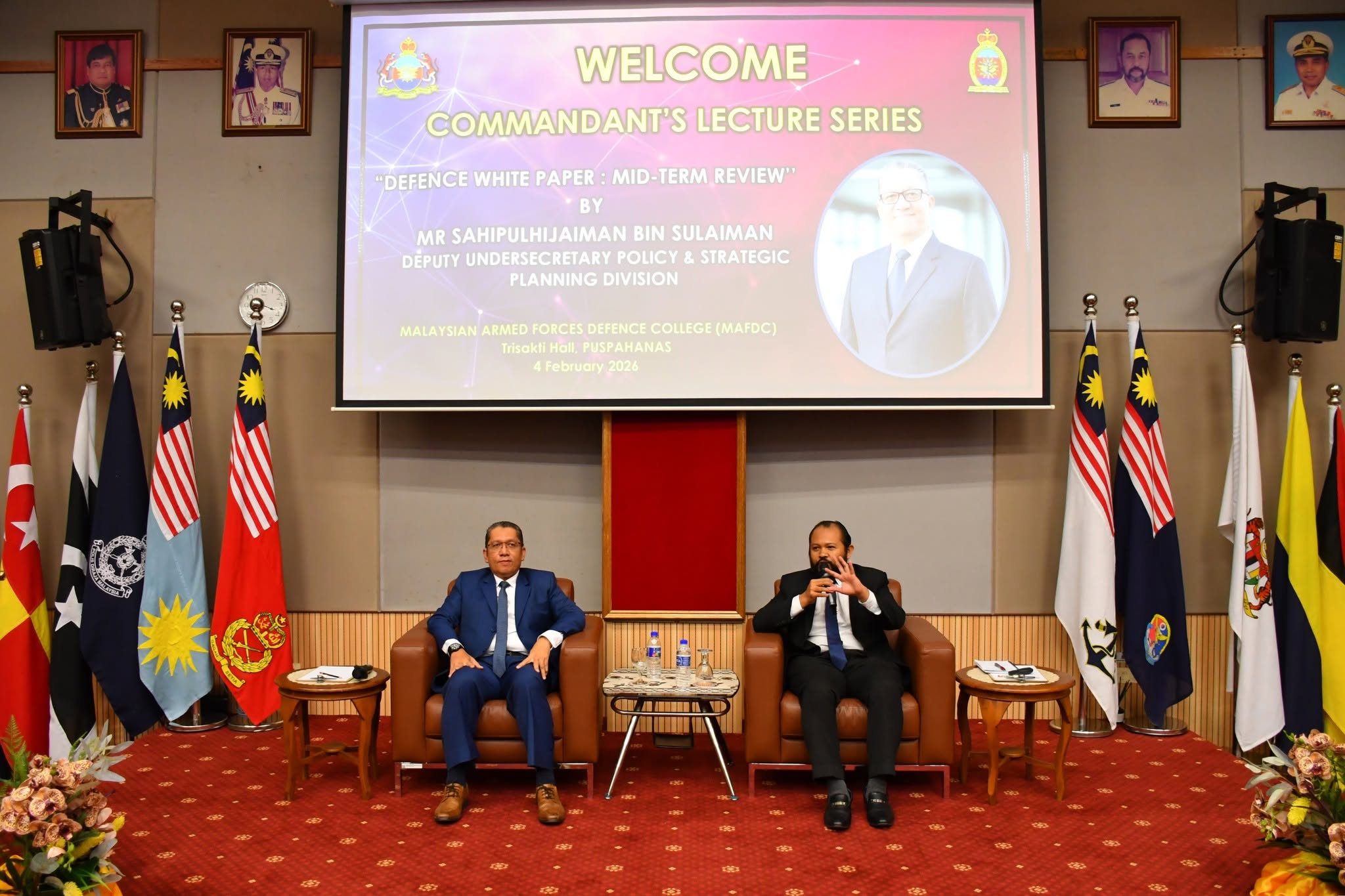 Sesi Commandant’s Lecture Series dengan skrin bertajuk Defence White Paper: Mid-Term Review